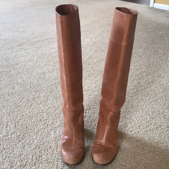 J. Crew Shoes - J Crew Tan Knee High Boots Size 7.5